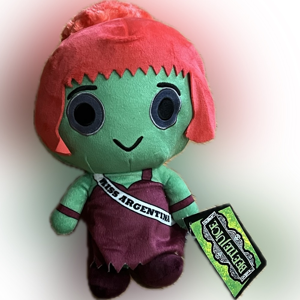 Miss Argentina Beetlejuice Plush Toy - Green and Red